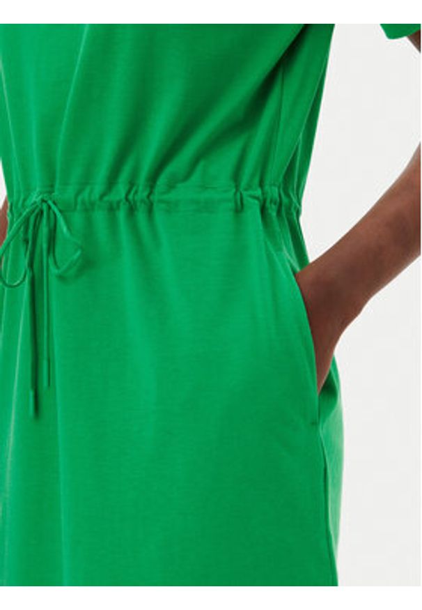 TOMMY HILFIGER - Tommy Hilfiger Sukienka codzienna WW0WW45529 Zielony Regular Fit. Okazja: na co dzień. Kolor: zielony. Materiał: bawełna. Typ sukienki: proste. Styl: casual