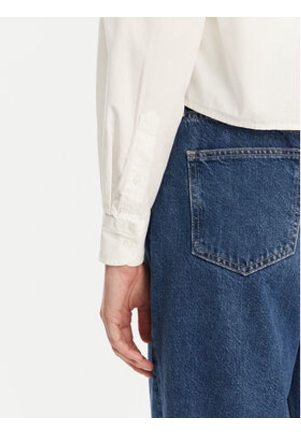 Tommy Jeans Koszula DW0DW19354 Biały Relaxed Fit. Kolor: biały. Materiał: bawełna