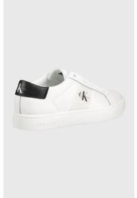 Calvin Klein Jeans buty YM0YM00318.0K8 kolor biały. Nosek buta: okrągły. Zapięcie: sznurówki. Kolor: biały. Materiał: poliester, skóra #4