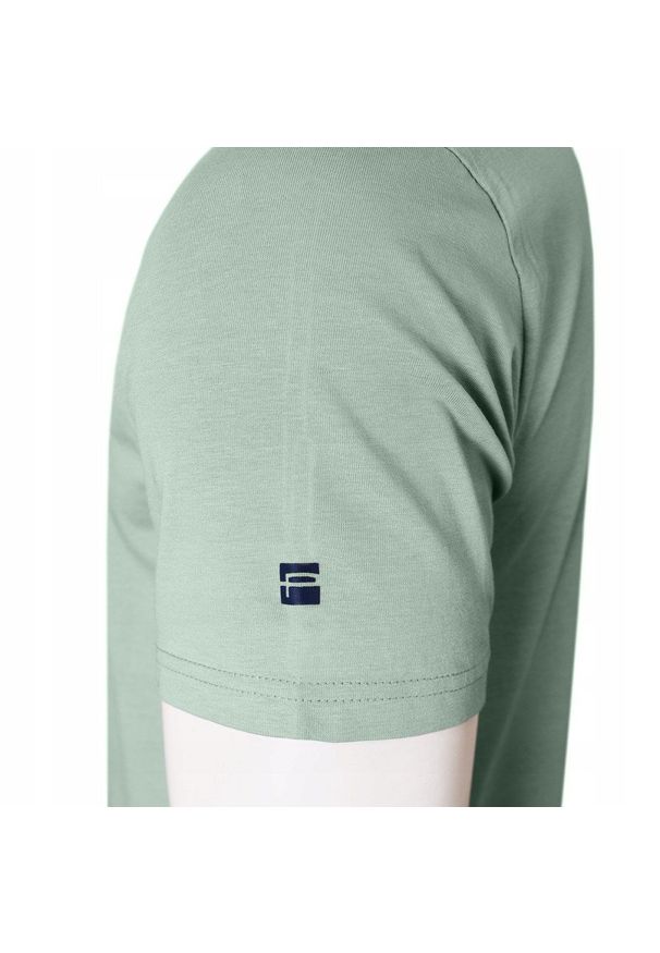 Męska Koszulka (T-Shirt) - Pako Jeans -Jasna Mięta, Górski Nadruk. Okazja: na co dzień. Materiał: bawełna. Wzór: nadruk. Styl: casual