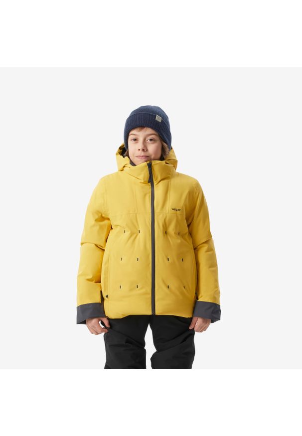 WEDZE - Kurtka narciarska dla dzieci Wedze 500 Warm. Kolor: żółty. Sezon: zima. Sport: narciarstwo