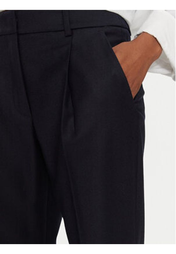Weekend Max Mara Spodnie materiałowe Caldaia 2425136132 Granatowy Straight Fit. Kolor: niebieski. Materiał: wełna
