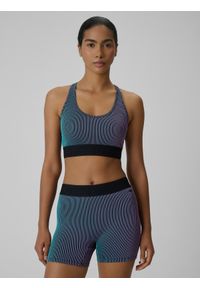 4f - 4F Biustonosz treningowy z niskim wsparciem damski - multikolor XL. Kolor: wielokolorowy. Materiał: materiał, guma. Sport: joga i pilates, fitness #1