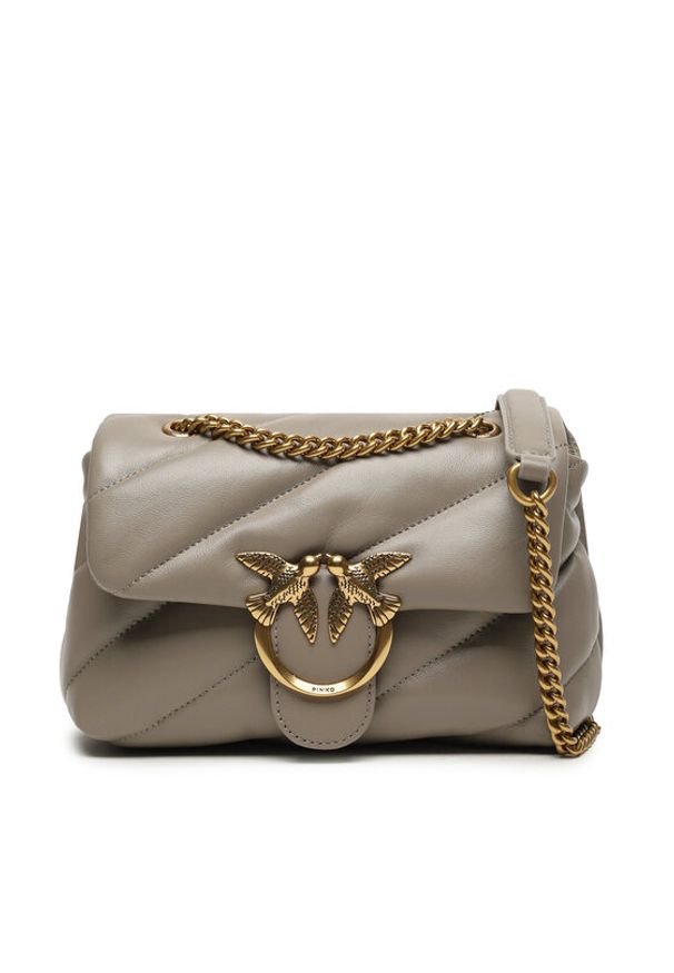 Pinko Torebka Love Mini Puff Cl AI 23-24 PLTT 100039 A0F2 Beżowy. Kolor: beżowy. Materiał: skórzane