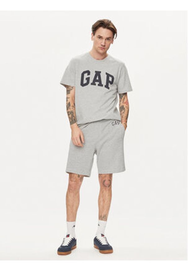 GAP - Gap T-Shirt 856659-00 Szary Regular Fit. Kolor: szary. Materiał: bawełna