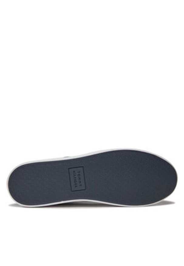 TOMMY HILFIGER - Tommy Hilfiger Sneakersy Th Hi Vulc Low Stripes Mesh FM0FM04946 Niebieski. Kolor: niebieski. Materiał: materiał