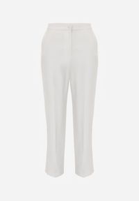 Renee - Białe Klasyczne Spodnie VICES Garniturowe High Waist Dimaia. Okazja: na co dzień, na spotkanie biznesowe, na komunię, do pracy, na imprezę. Stan: podwyższony. Kolor: biały. Styl: klasyczny #6