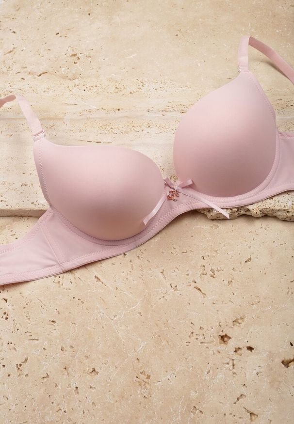 Renee - Różowy Koronkowy Biustonosz Full Cup z Odpinanymi Ramiączkami Nitan. Kolor: różowy. Materiał: koronka. Rodzaj stanika: odpinane ramiączka