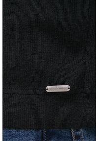 Superdry Sweter wełniany męski kolor czarny lekki z półgolfem. Okazja: na co dzień. Kolor: czarny. Materiał: wełna. Długość rękawa: długi rękaw. Długość: krótkie. Styl: casual