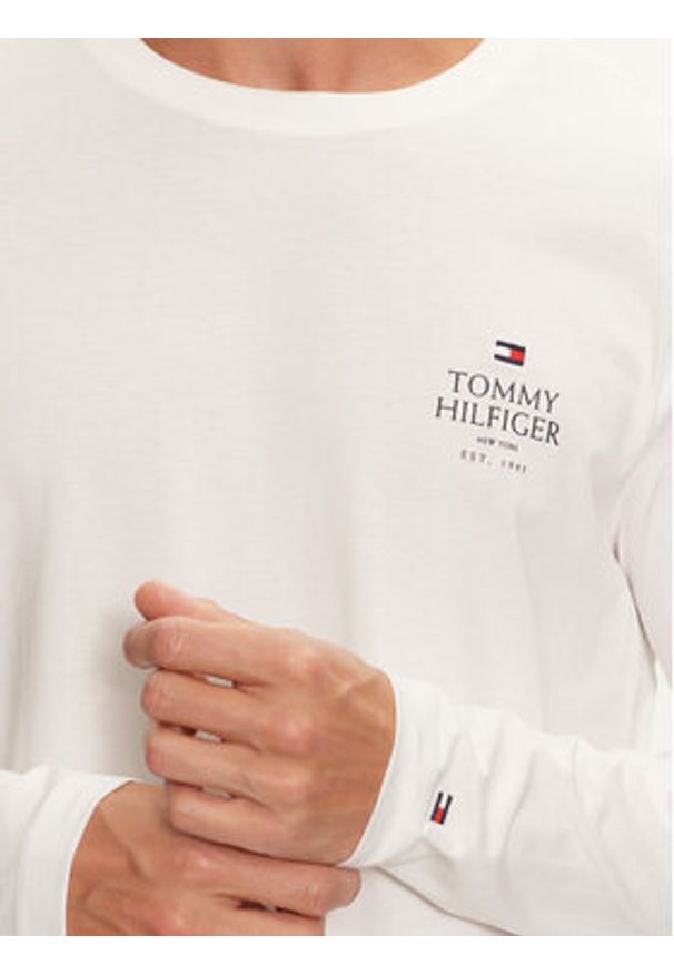 TOMMY HILFIGER - Tommy Hilfiger Longsleeve MW0MW36501 Biały Regular Fit. Kolor: biały. Materiał: bawełna. Długość rękawa: długi rękaw