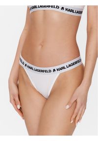 Karl Lagerfeld - KARL LAGERFELD Figi brazylijskie Logo 225W2127 Biały. Kolor: biały. Materiał: lyocell
