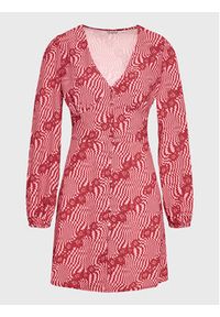 Glamorous Sukienka codzienna TM0157A Czerwony Regular Fit. Okazja: na co dzień. Kolor: czerwony. Materiał: syntetyk. Typ sukienki: proste. Styl: casual #4