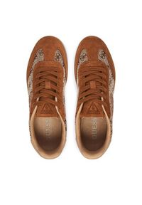 Guess Sneakersy FLTJAC LEA12 Brązowy. Kolor: brązowy. Materiał: zamsz, skóra #2
