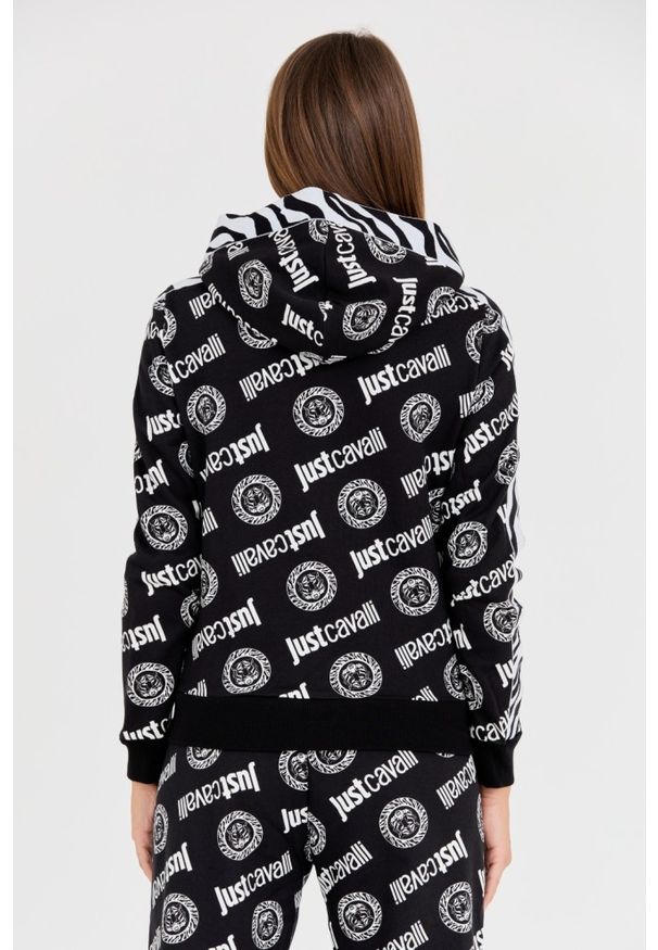 Just Cavalli - JUST CAVALLI Czarna bluza Logo Tigre. Kolor: czarny