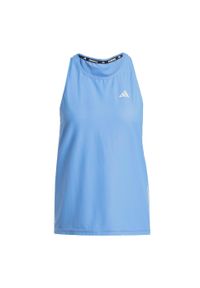 Adidas - Koszulka bez rękawów Own The Run. Kolor: niebieski. Materiał: materiał. Długość rękawa: bez rękawów. Sport: bieganie