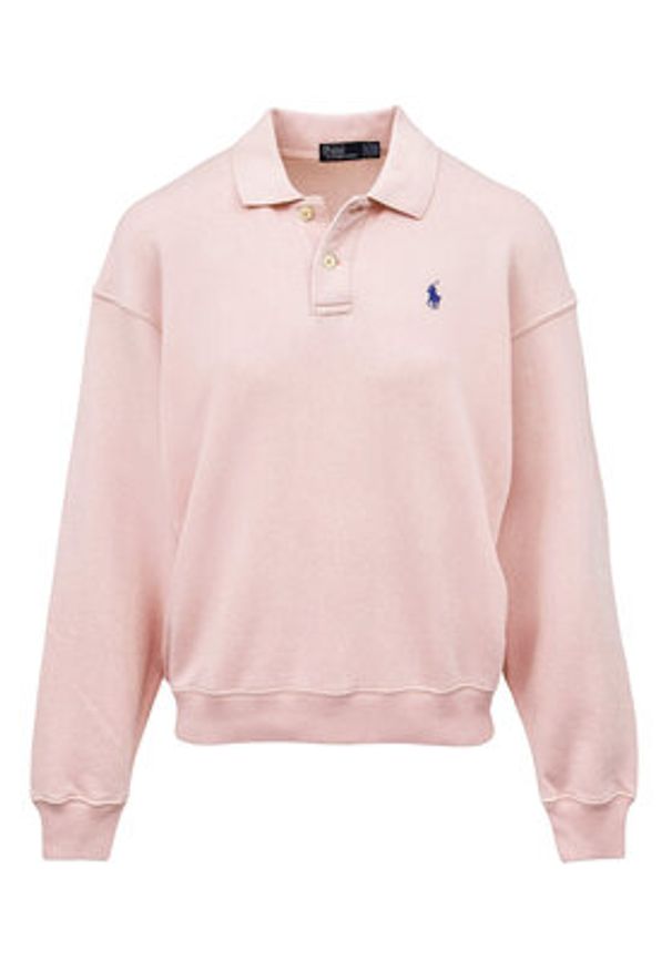 Polo Ralph Lauren Bluza 211965097007 Różowy Relaxed Fit. Typ kołnierza: polo. Kolor: różowy. Materiał: bawełna