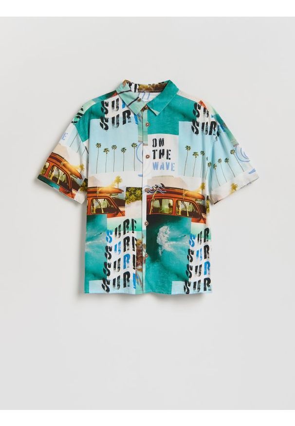 Reserved - Wzorzysta koszula - wielobarwny. Materiał: wiskoza