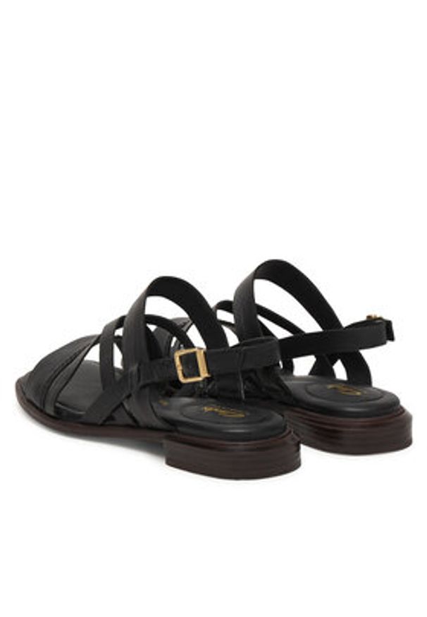 Clarks Sandały Ariany Strap 26185800 Czarny. Kolor: czarny. Materiał: skóra