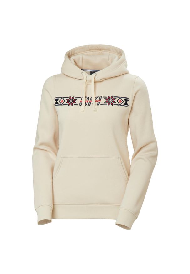 Bluza damska z kapturem Helly Hansen Elevate. Typ kołnierza: kaptur. Kolor: beżowy, biały, wielokolorowy. Materiał: poliester, bawełna