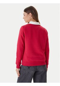 Tommy Jeans Bluza Flag DW0DW19959 Różowy Regular Fit. Kolor: różowy. Materiał: bawełna #5
