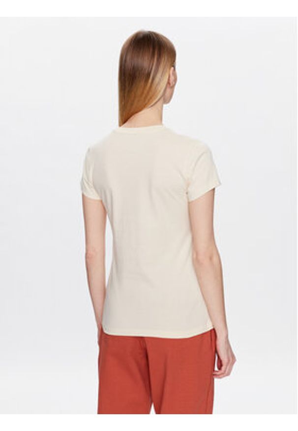 New Balance T-Shirt Essentials Stacked Logo WT31546 Beżowy Athletic Fit. Kolor: beżowy. Materiał: bawełna