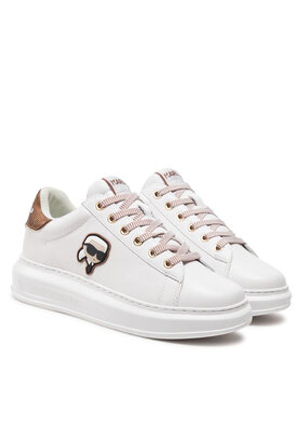 Karl Lagerfeld - KARL LAGERFELD Sneakersy KL62531N Biały. Kolor: biały. Materiał: skóra