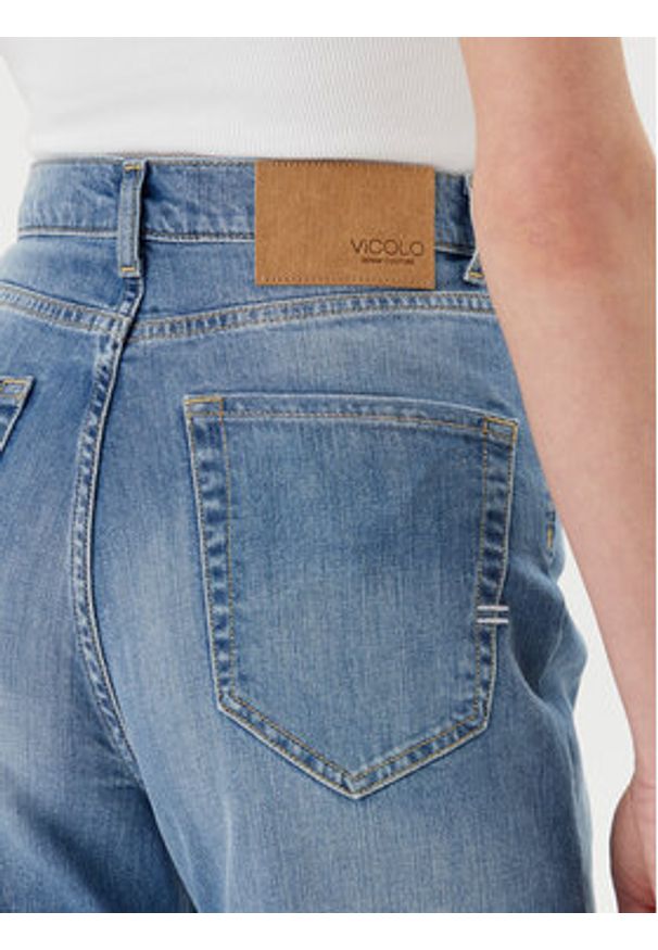 ViCOLO Jeansy DD5076 Niebieski Wide Leg. Kolor: niebieski