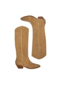 Badura Kowbojki EO-V365-206 Beżowy. Kolor: beżowy. Materiał: zamsz, skóra #8