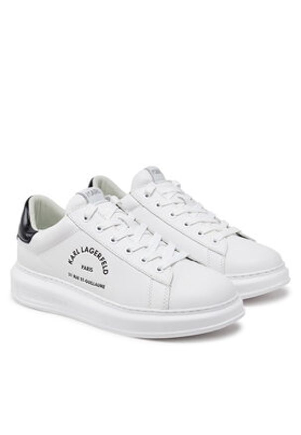 Karl Lagerfeld - KARL LAGERFELD Sneakersy Kapri KL52538K Biały. Kolor: biały. Materiał: skóra