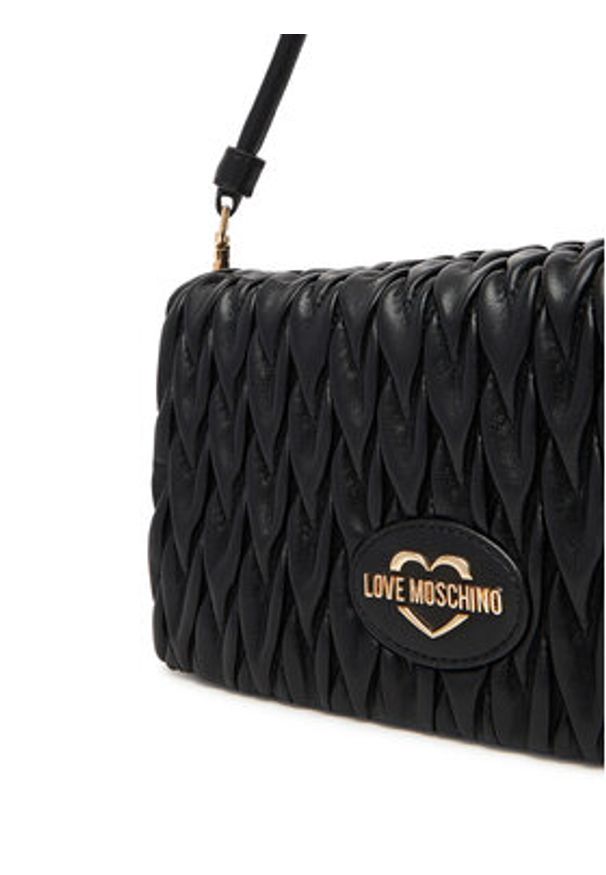 Love Moschino - LOVE MOSCHINO Torebka JC4013PP1NLH0000 Czarny. Kolor: czarny. Materiał: skórzane