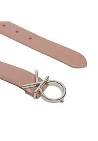 Calvin Klein Pasek Damski Re-Lock Ck Logo Belt 30mm Pbl K60K610413 Różowy. Kolor: różowy. Materiał: skóra