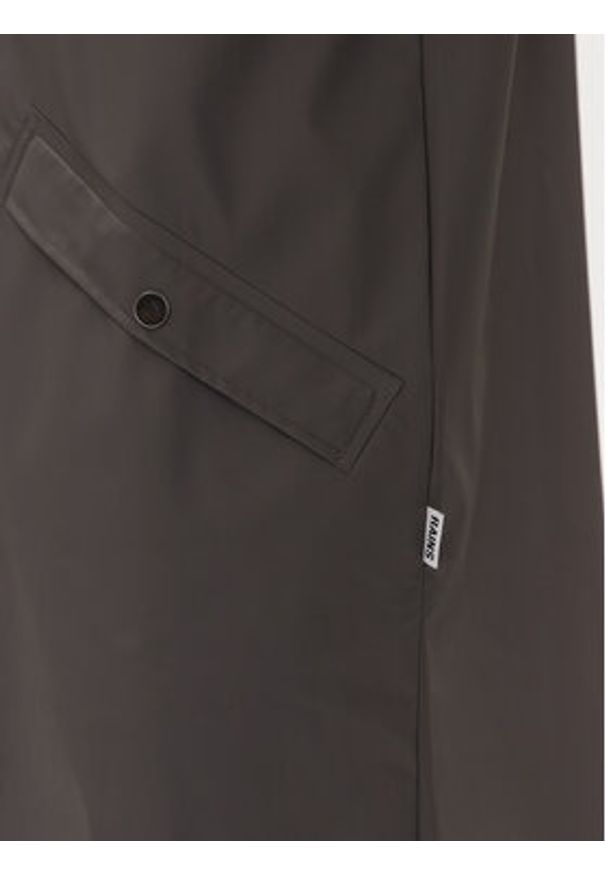 Rains Kurtka przeciwdeszczowa Long Jacket W3 12020 Szary Regular Fit. Kolor: szary. Materiał: syntetyk