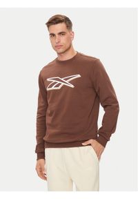 Reebok Bluza Vector Logo 100202412 Brązowy Regular Fit. Kolor: brązowy. Materiał: bawełna, syntetyk #1