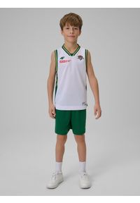 4f - 4F Koszulka meczowa replika domowa z sezonu 2025/26 dziecięca 4F x Zastal Zielona Góra - biała 146/152 (10-12 lat). Kolor: biały. Materiał: skóra, materiał. Wzór: nadruk. Sezon: lato. Sport: fitness #2