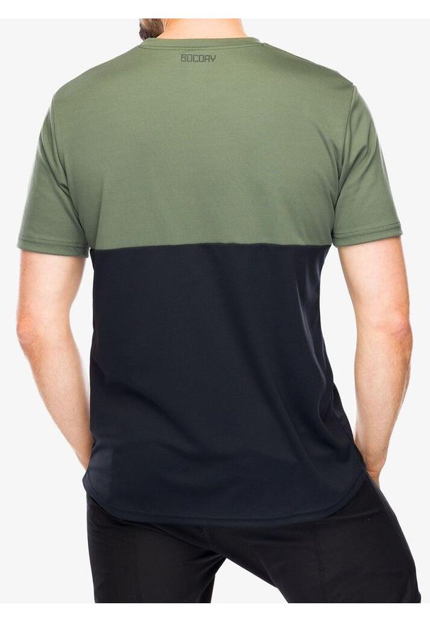 ROCDAY - Koszulka rowerowa męska Rocday Double V2. Kolor: wielokolorowy, czarny, zielony. Sport: kolarstwo