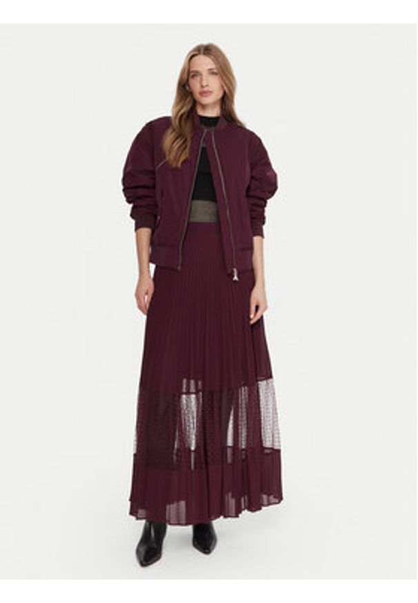 TwinSet - TWINSET Spódnica maxi 252TP2642 Fioletowy Regular Fit. Kolor: fioletowy. Materiał: syntetyk