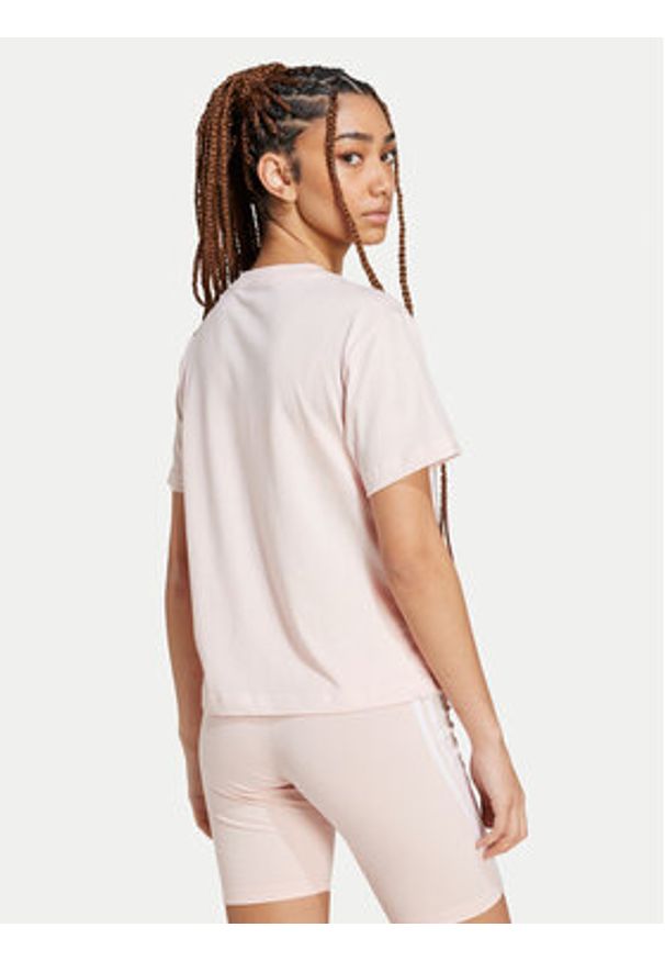 Adidas - adidas T-Shirt Essentials Small Logo JH3694 Różowy Slim Fit. Kolor: różowy. Materiał: bawełna