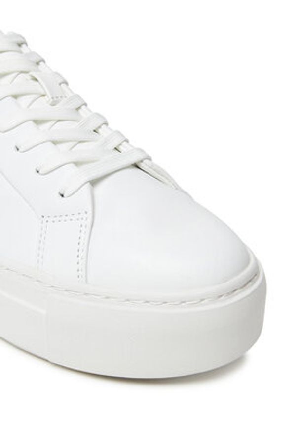 Calvin Klein Sneakersy Ff Cupsole Lace Up Lth HW0HW02570 Biały. Kolor: biały. Materiał: skóra