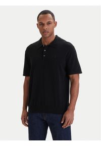 Calvin Klein Polo LV04LC326G Czarny Regular Fit. Typ kołnierza: polo. Kolor: czarny. Materiał: bawełna #1