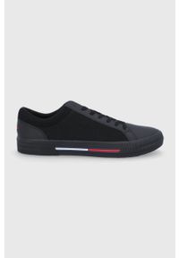Tommy Jeans Tenisówki męskie kolor czarny. Nosek buta: okrągły. Zapięcie: sznurówki. Kolor: czarny. Materiał: poliester #1