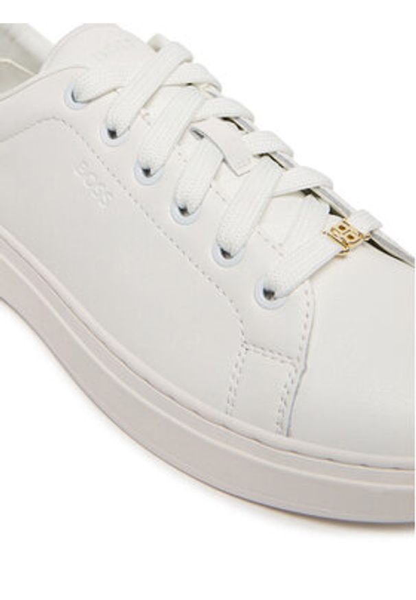 BOSS Sneakersy Kieran 50548110 Biały. Kolor: biały. Materiał: skóra
