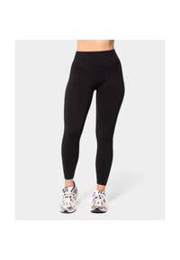 Legginsy bezszwowe Carpatree Accolade czarne. Kolor: czarny. Sport: fitness