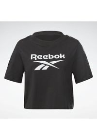 Koszulka treningowa damska Reebok TE Tape Pack Tee. Kolor: czarny. Długość rękawa: krótki rękaw. Długość: krótkie