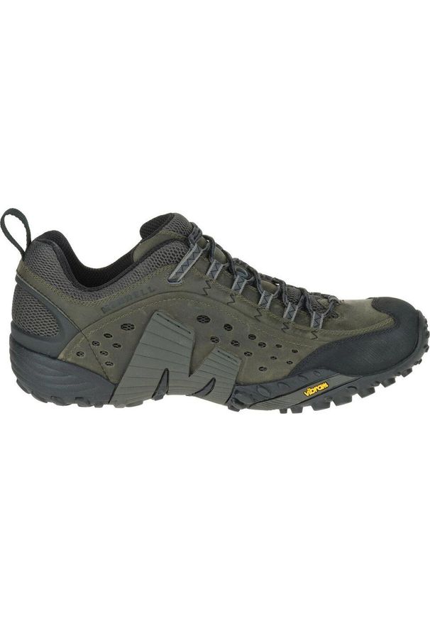 Buty Trekkingowe Męskie Merrell Intercept. Okazja: na co dzień. Kolor: szary. Materiał: skóra