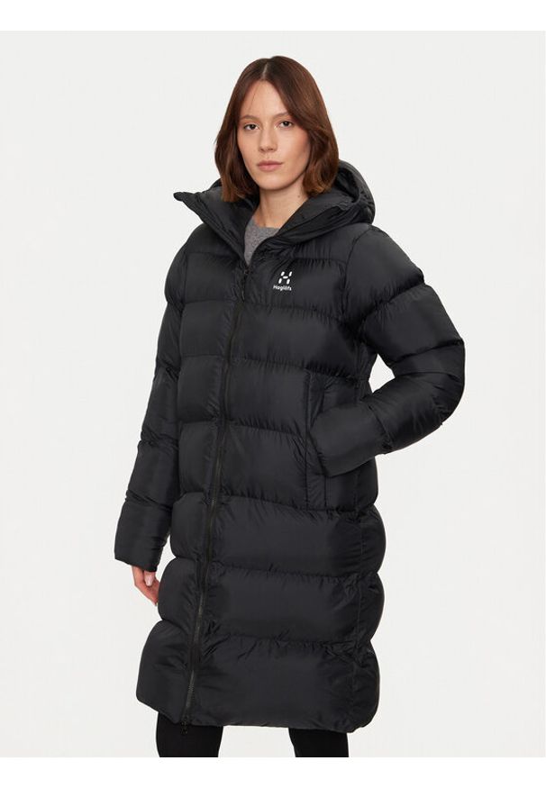 Haglöfs Płaszcz zimowy Long Mimic 607706 Czarny Relaxed Fit. Kolor: czarny. Materiał: syntetyk. Sezon: zima