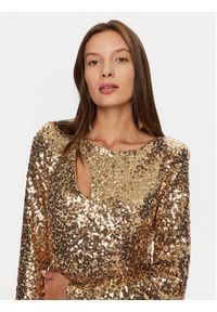 Rinascimento Sukienka koktajlowa CFC0019792002 Złoty Regular Fit. Kolor: złoty. Materiał: syntetyk. Styl: wizytowy #5