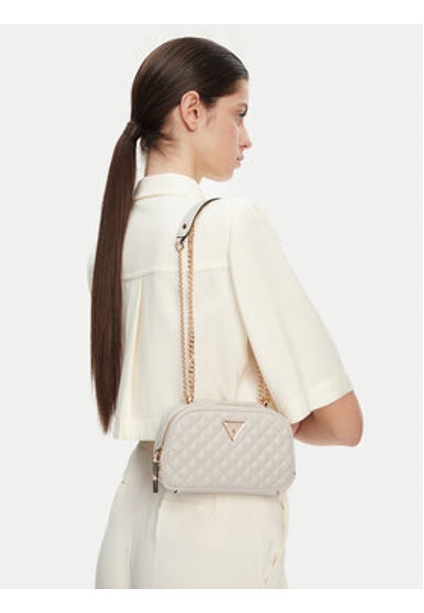 Guess Torebka HWEQG9 54174 Écru. Materiał: skórzane