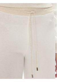 Liu Jo Sport Spodnie dzianinowe TA4052 MS005 Écru Bootcut Fit. Materiał: syntetyk. Styl: sportowy #4