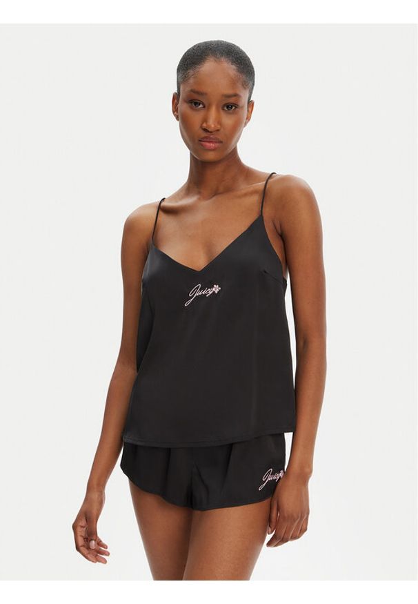 Juicy Couture Koszulka piżamowa JCLCT125511 Czarny Regular Fit. Kolor: czarny. Materiał: syntetyk
