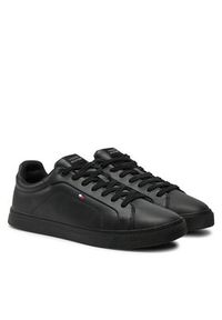 TOMMY HILFIGER - Tommy Hilfiger Sneakersy Icon Court Lth Flag Ess FM0FM05317 Czarny. Kolor: czarny. Materiał: skóra #7